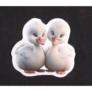 10/$10 Adorable Baby Animal Twins Swans Sticker 2" x 2.18" (G)